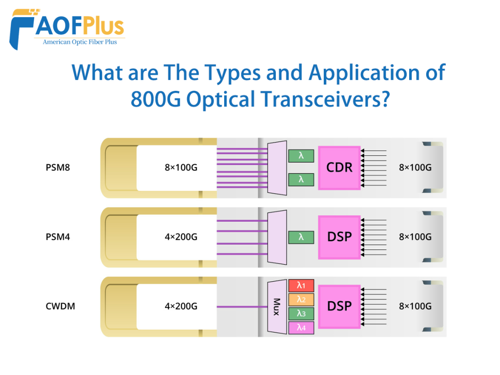 What are The Types and Application of 800G Optical Transceivers