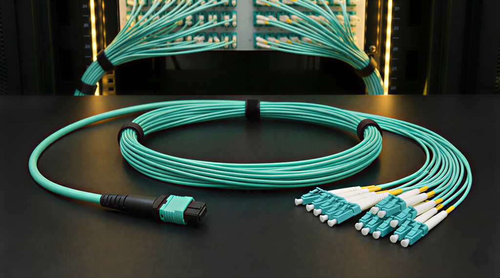 MTP®MPO to LC Breakout Cable for Network Upgrading AOFPLUS