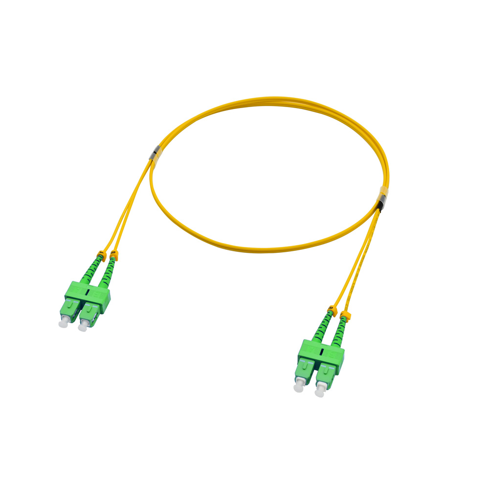 Fiber Optic Patch Cable|Fiber Optic Patchcord SC/APC-SC/APC Single Mode OS2 Corning SMF-28 Ultra Duplex 2.0mm OFNR Riser 3m(10ft)