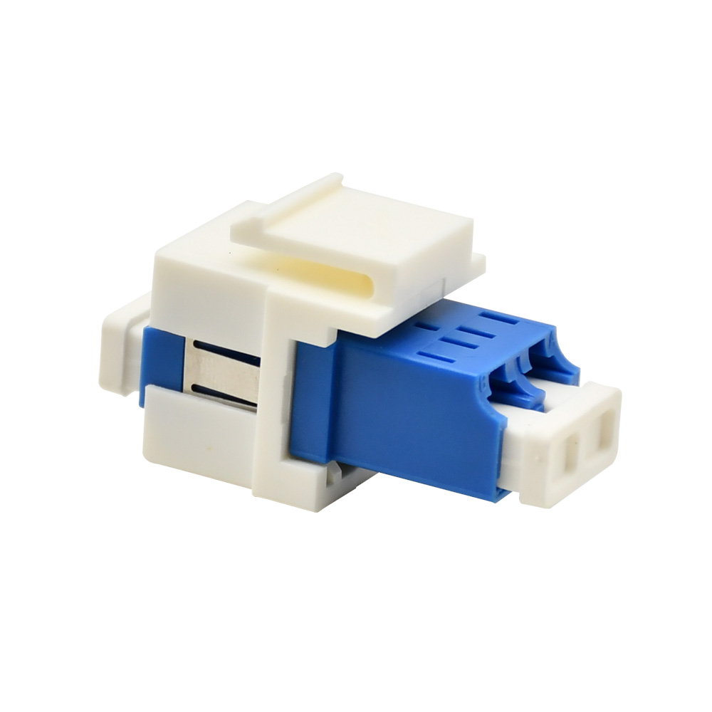 Fiber Optic Keystone Jack Adapter|Coupler LC/UPC Duplex Single Mode OS2 Bule