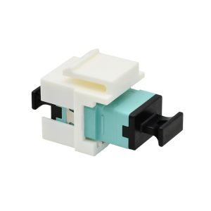 Fiber Optic Keystone Jack MPO SM Aqua 1