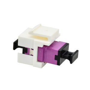 Fiber Optic Keystone Jack MPO SM Violet 1