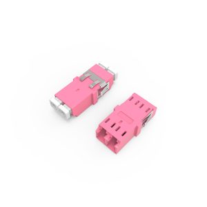 LCPC OM4 Duplex Fiber Optic Adapter 1