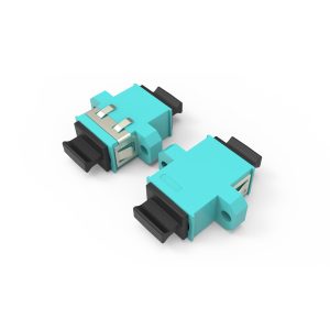 MPO OM3 Fiber Optic Adapter Aqua 1