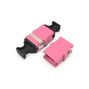 MPO OM4 Fiber Optic Adapter Flangeless Erika Violet 1